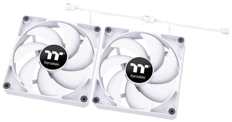 Thermaltake CT120 PC Cooling Fan - White (2-Pack)