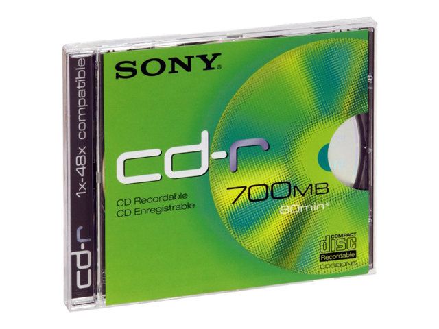Sony CD-R 700MB (80min) 48x Burn Speed - CD Case