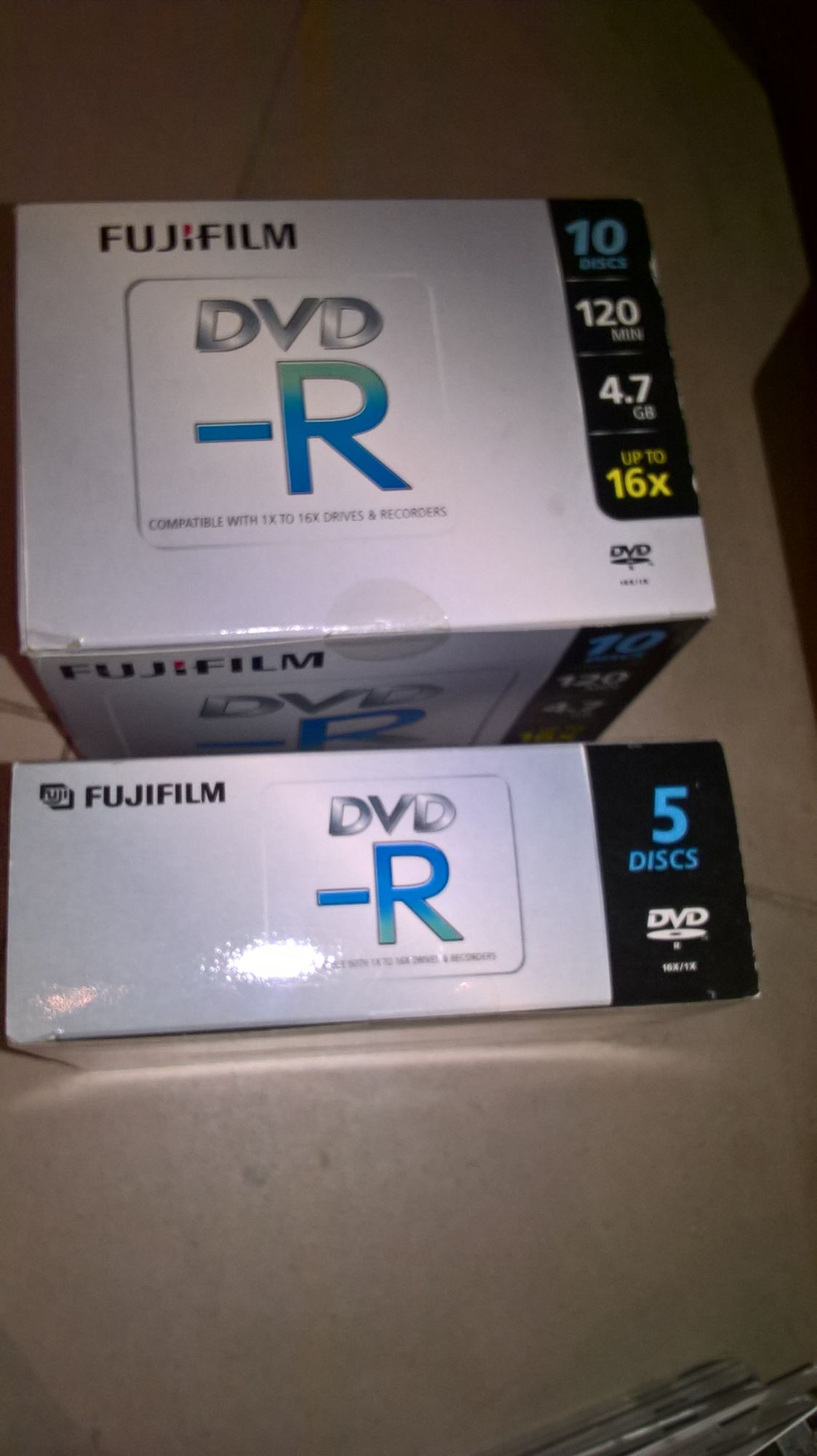 Fujifilm 10x DVD-R - 4,7 GB (120 minutos) 16x