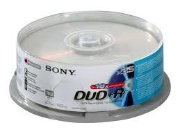Sony DVD+R 25 Pack - 4.7GB, 16x Speed