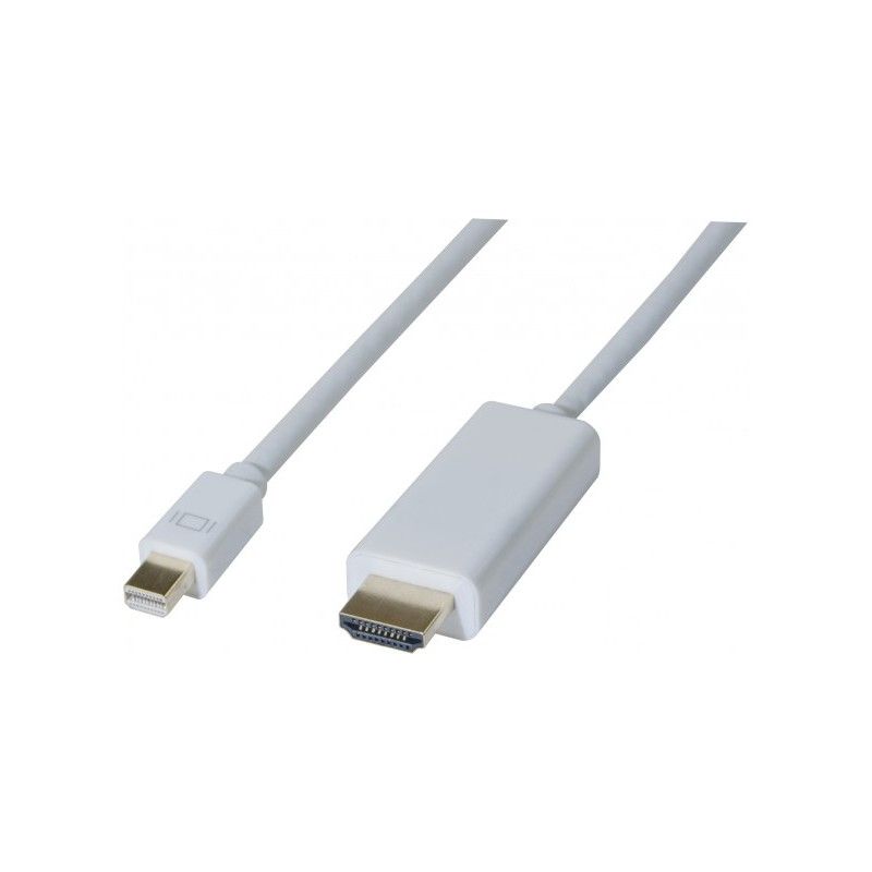 Cable adaptador Exertis Connect Mini DisplayPort a HDMI - 2 m - Negro - Soporte 1080p