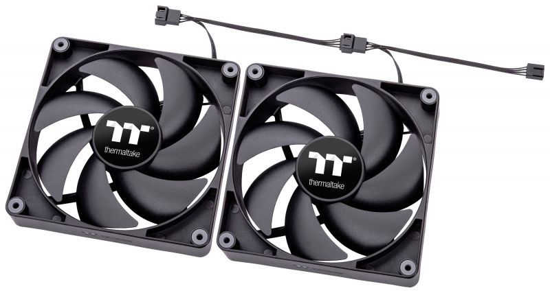 Ventilateur de refroidissement Thermaltake CT140, 2 packs (Noir)