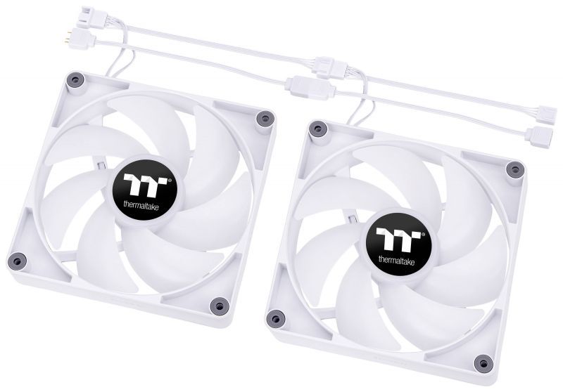 Ventilador de enfriamiento para PC Thermaltake CL-F154-PL14SW-A ARGB (2 unidades) - Blanco