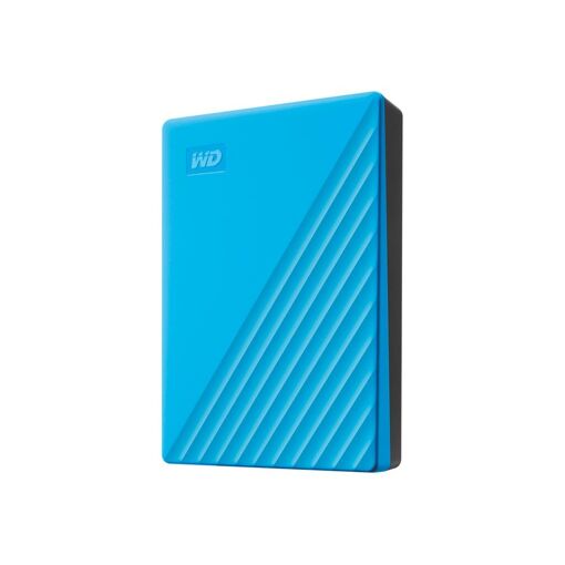 Western Digital My Passport - 4TB Encrypted Portable Hard Drive - USB 3.2 Gen 1 - AES 256-bit Encryption - Blue
