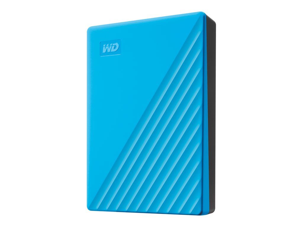 Western Digital My Passport - 4TB Encrypted Portable Hard Drive - USB 3.2 Gen 1 - AES 256-bit Encryption - Blue