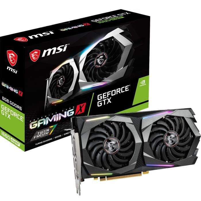 MSI GeForce GTX 1660 SUPER GAMING X - Graphics Card - GF GTX 1660 SUPER - 6GB GDDR6 - PCIe 3.0 x16 - HDMI, 3x DisplayPort