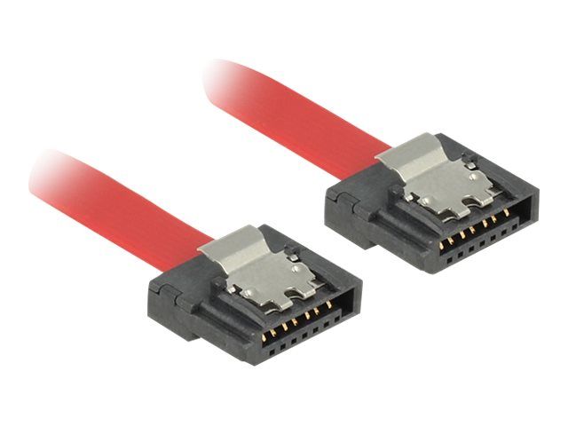 Delock FLEXI SATA Cable - 70cm, Locked, Red