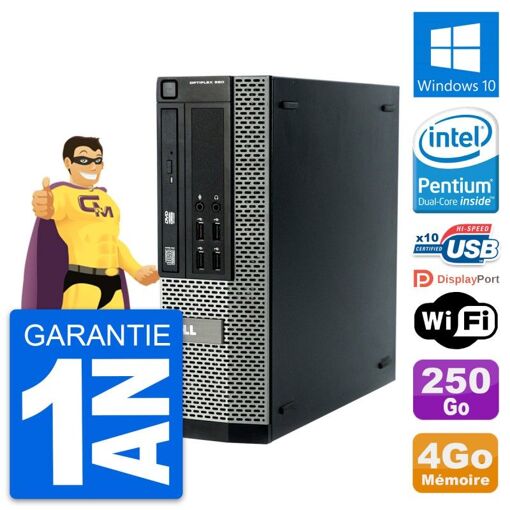 Dell OptiPlex 990 SFF Computer - Intel G840, 4GB RAM, 250GB HDD, Windows 10, WiFi