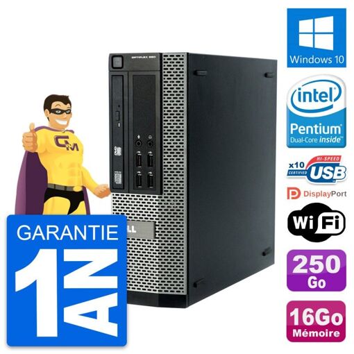 Dell OptiPlex 990 SFF Desktop PC - Intel G840, 16GB RAM, 250GB HDD, Windows 10, WiFi