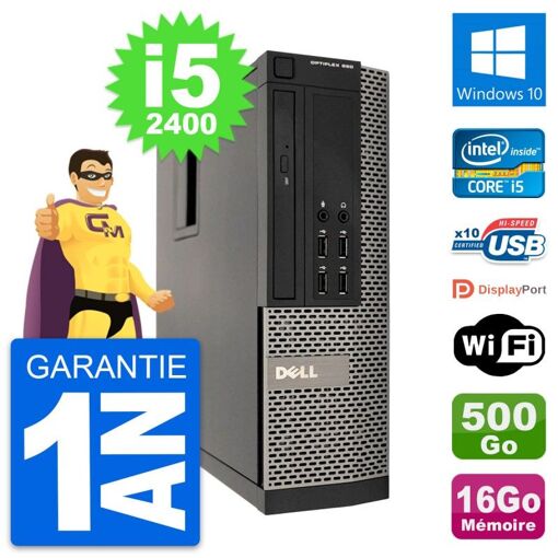 Dell OptiPlex 990 SFF Computer - Intel i5, 16GB RAM, 500GB HDD, Windows 10, WiFi