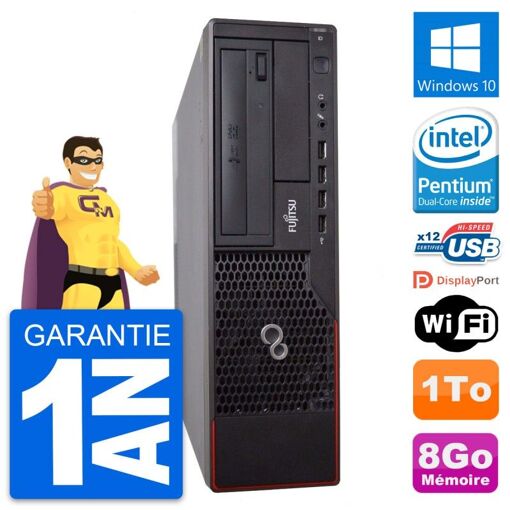 Fujitsu Esprimo E700 DT Desktop PC - Intel G630, 8GB RAM, 1TB HDD, Windows 10, WiFi