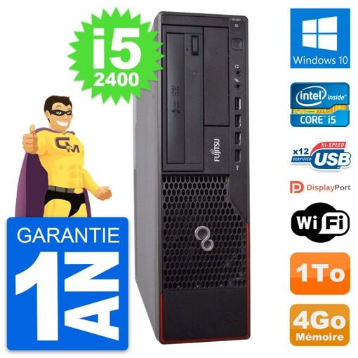 Fujitsu Esprimo E700 DT Desktop PC - Intel i5-2400, 4GB RAM, 1TB HDD, Windows 10, WiFi