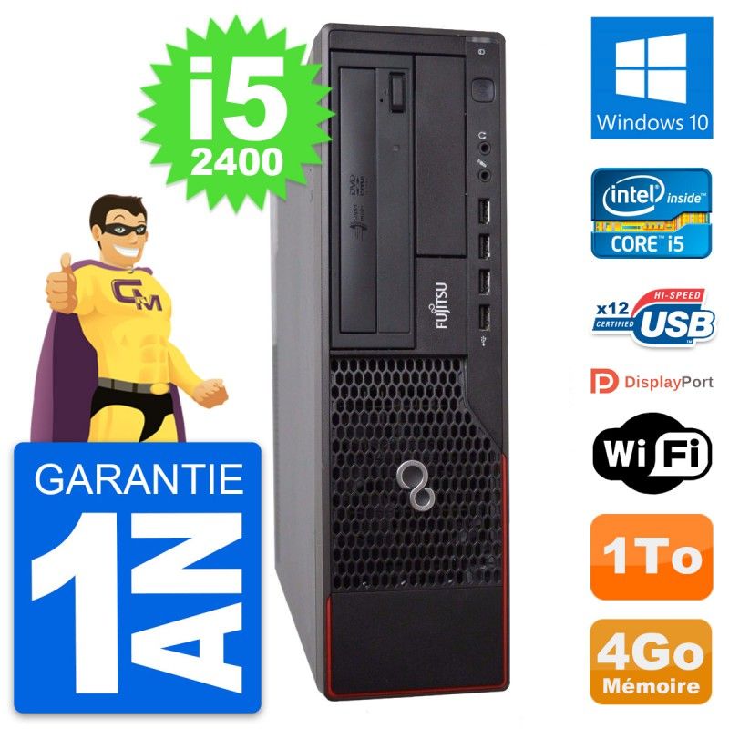Fujitsu Esprimo E700 DT Desktop PC - Intel i5-2400, 4GB RAM, 1TB HDD, Windows 10, WiFi