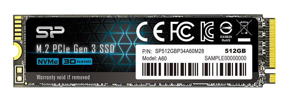 Silicon Power 512GB SSD M.2 PCIe Gen3x4 NVMe (P34A60)