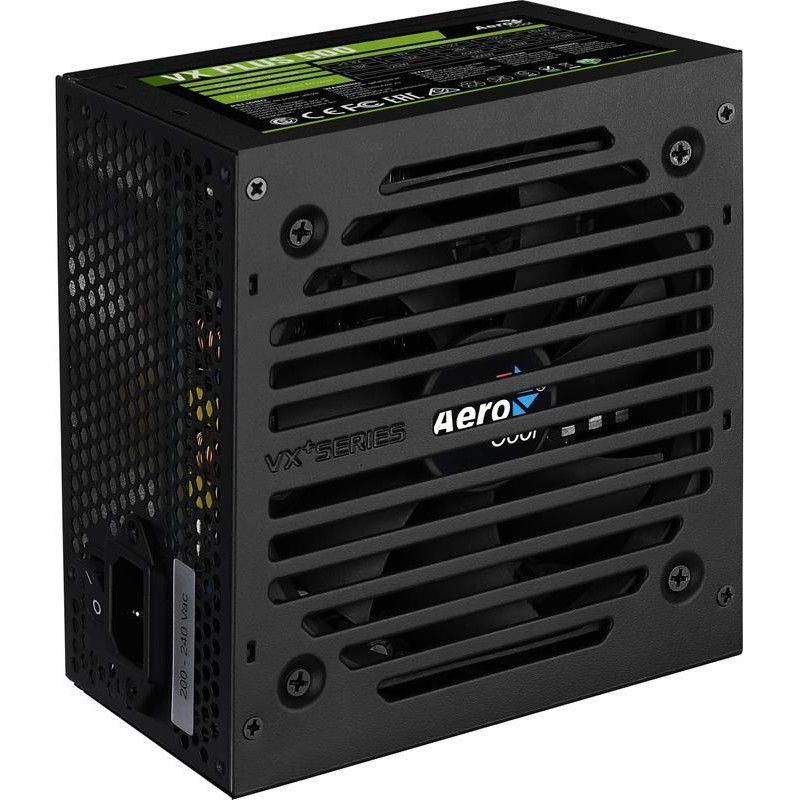 AeroCool VX-500 Plus 500W ATX Power Supply with 12cm Fan, Active PFC