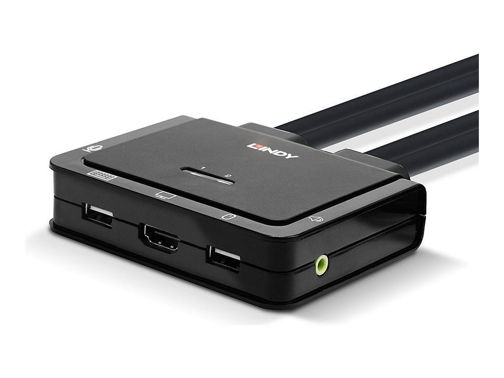 Lindy 2-Port HDMI, USB & Audio Cable KVM Switch