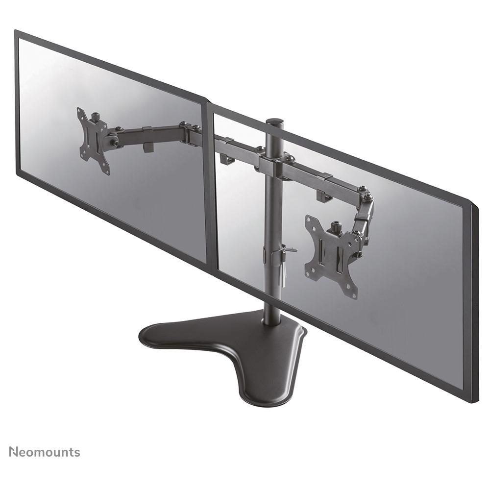 Neomounts FPMA-D550DDBLACK Desk Mount for 2 Flat Screens up to 32"