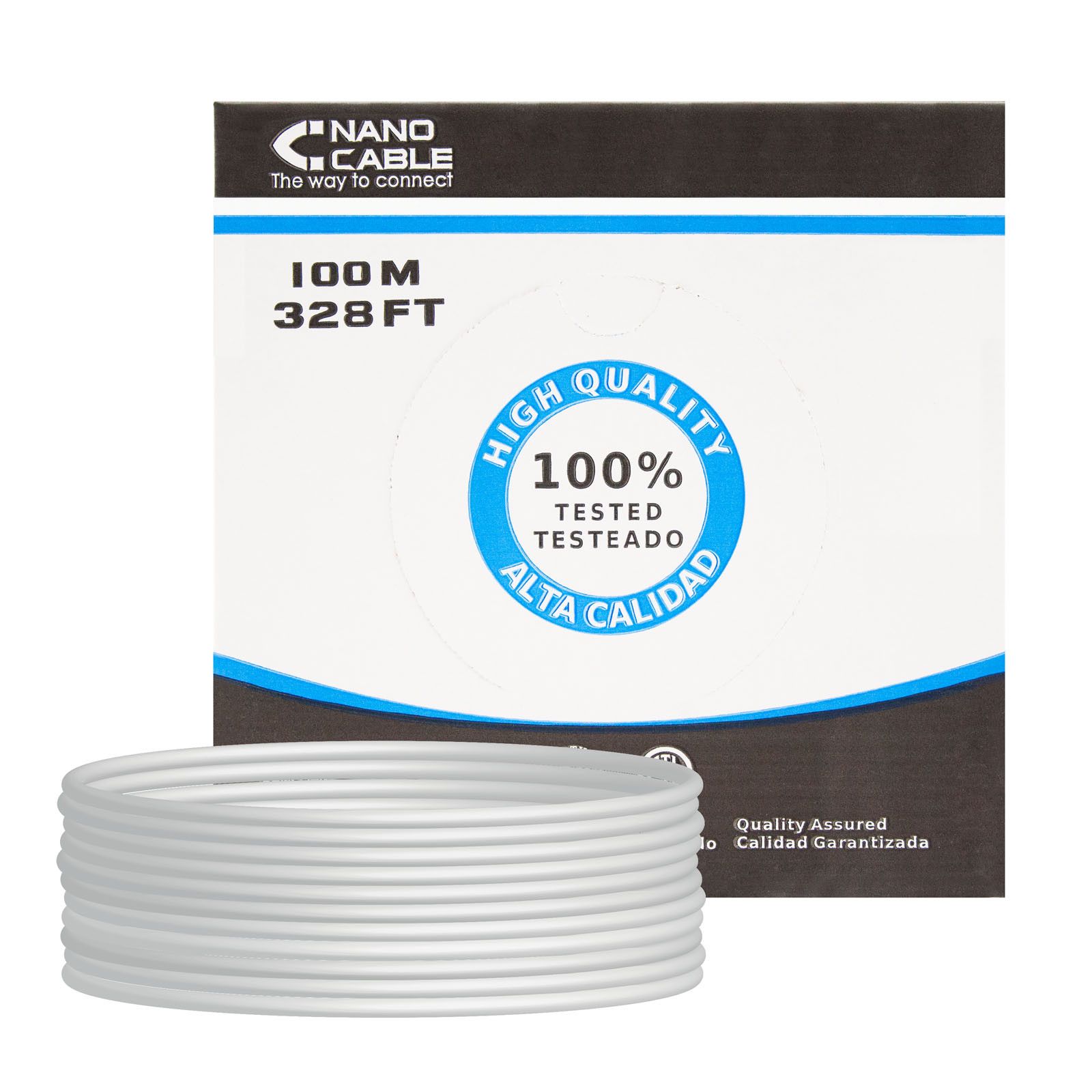 NanoCable Network Cable - 100m UTP Category 6 Rigid Copper OFC