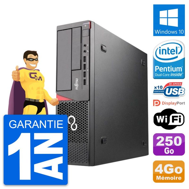 Fujitsu Esprimo E720 DT Desktop PC - Intel G3220, 4GB RAM, 250GB HDD, Windows 10, WiFi