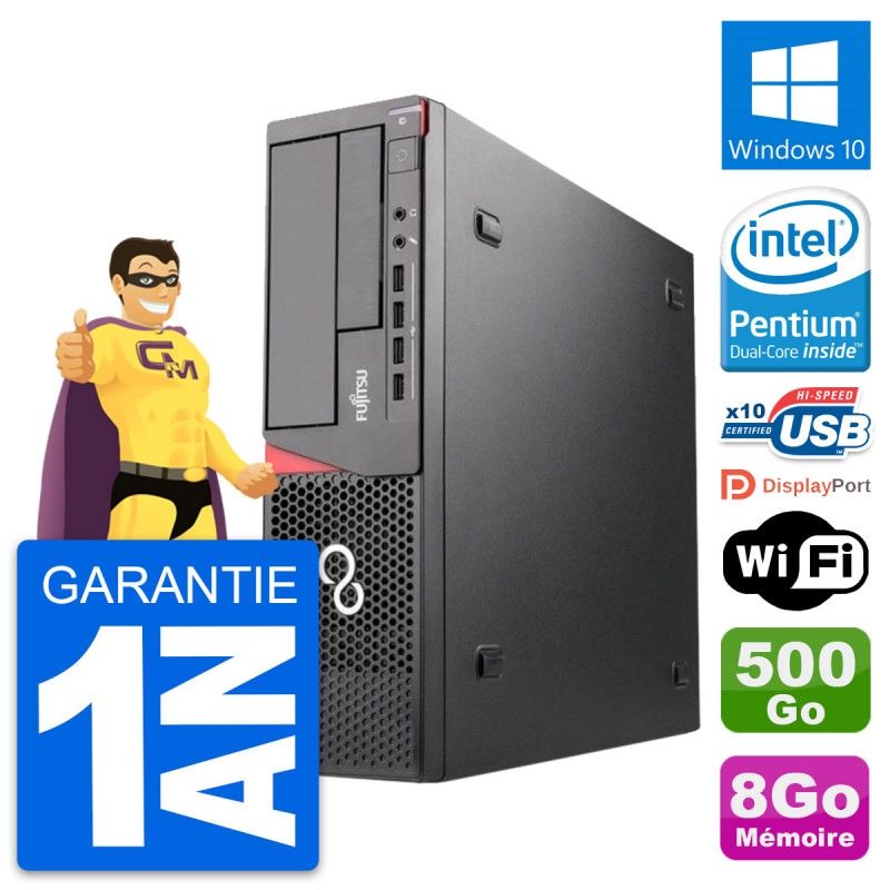 Fujitsu Esprimo E720 DT Desktop PC - Intel Pentium G3220, 8GB RAM, 500GB HDD, Windows 10, WiFi