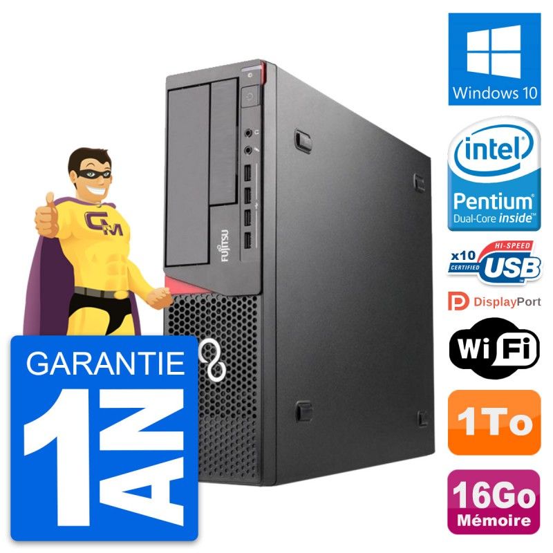 Fujitsu Esprimo E720 DT Desktop PC - Intel Pentium G3220, 16GB RAM, 1TB HDD, Windows 10, WiFi