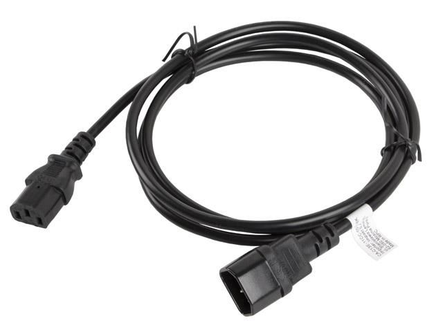Lanberg 1.8m Power Extension Cable CA-C13E-11CC-0018-BK with IEC320 C13/C14 Connectors