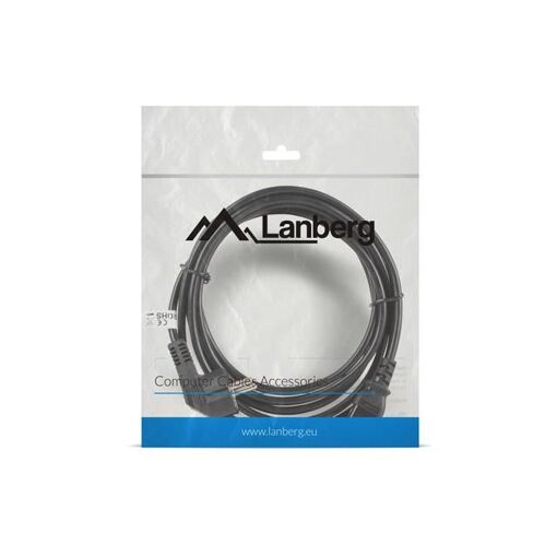 Lanberg Power Cable CA-C13C-11CC-0050-BK Schuko/IEC 320 C13 Connectors 5m