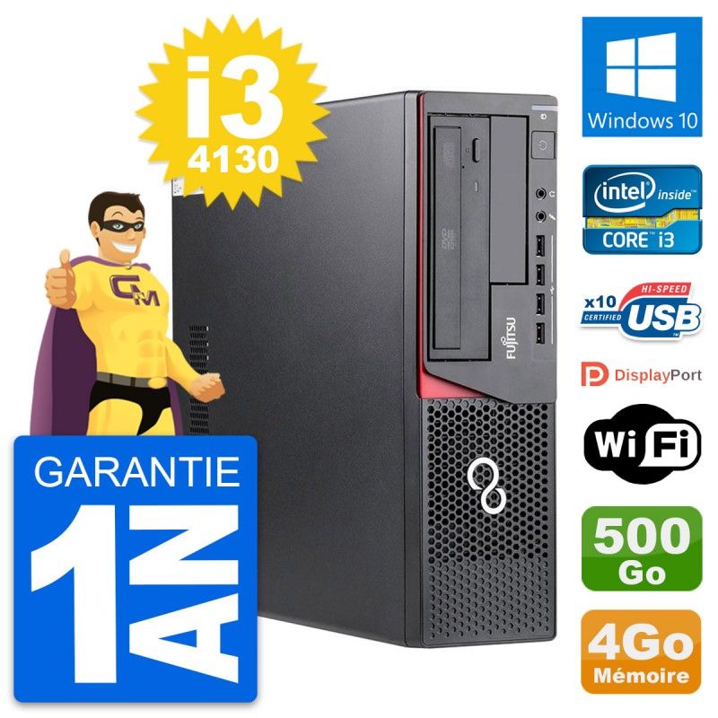 Fujitsu Esprimo E720 DT Desktop PC - Intel i3-4130, 4GB RAM, 500GB HDD, Windows 10, WiFi