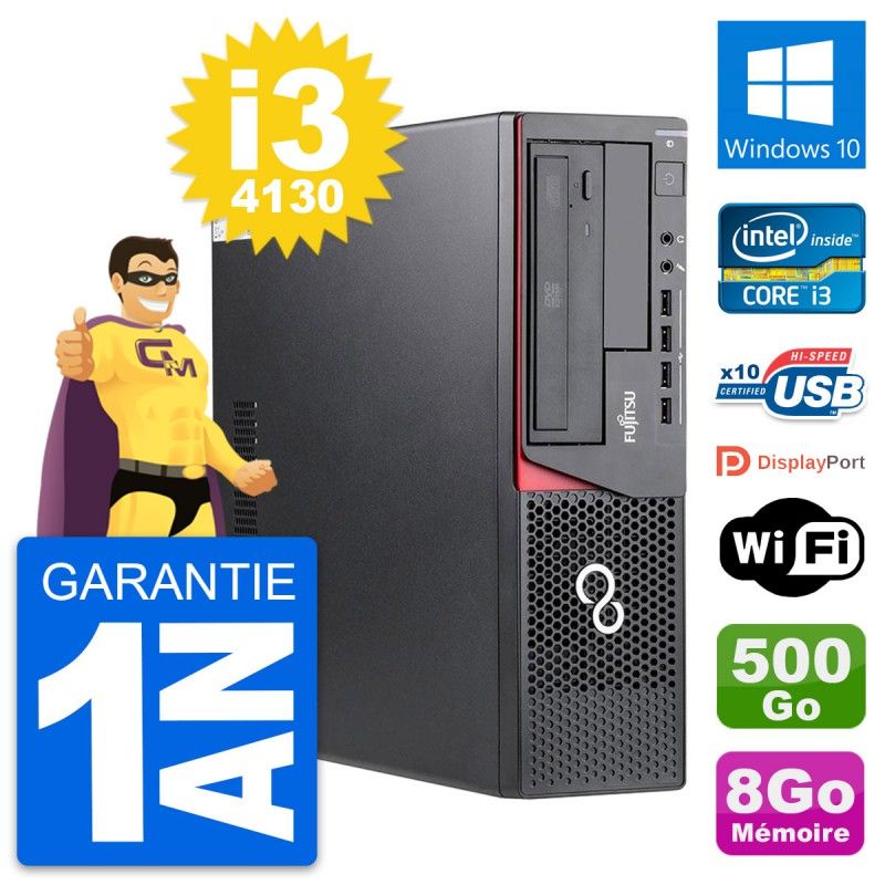 Fujitsu Esprimo E720 DT Desktop PC - Intel i3-4130, 8GB RAM, 500GB HDD, Windows 10, WiFi