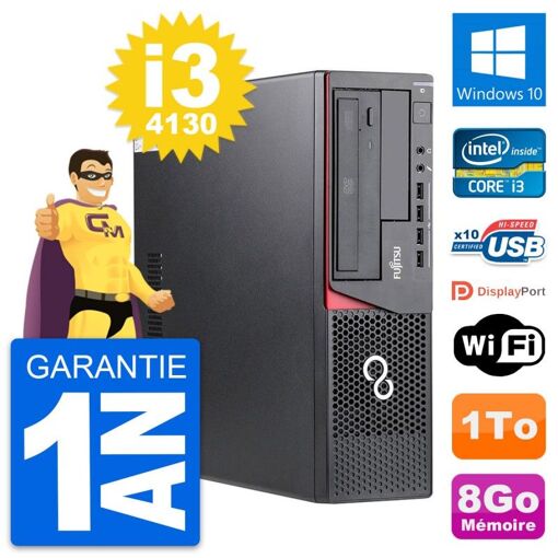Fujitsu Esprimo E720 DT Desktop PC - Intel i3-4130, 8GB RAM, 1TB HDD, Windows 10, WiFi
