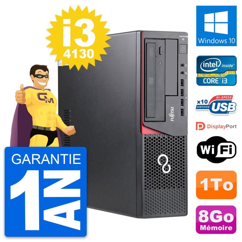 Fujitsu Esprimo E720 DT Desktop PC - Intel i3-4130, 8GB RAM, 1TB HDD, Windows 10, WiFi