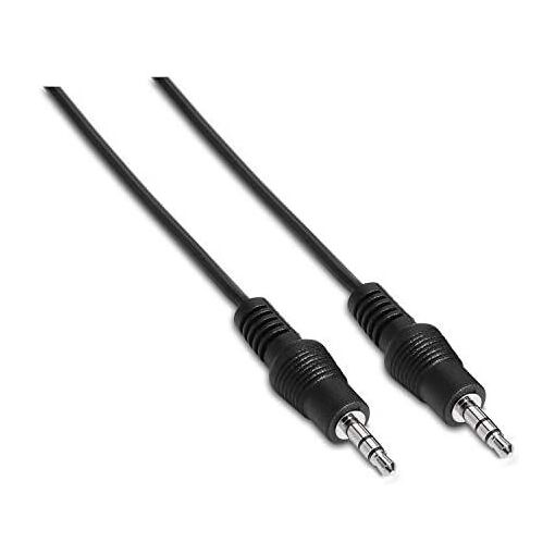 AISENS Stereo Audio Cable, 3.5mm Jack, Black, 0.3m