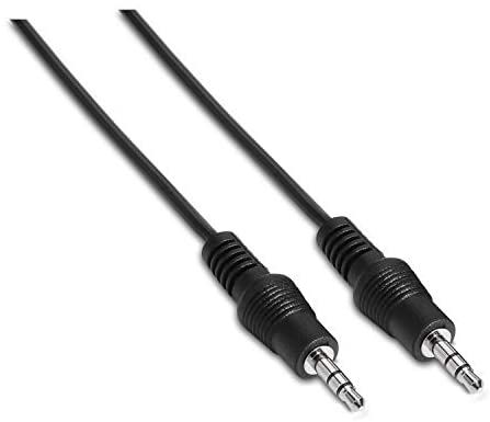 Cable de audio estéreo AISENS, conector jack de 3,5 mm, negro, 0,3 m