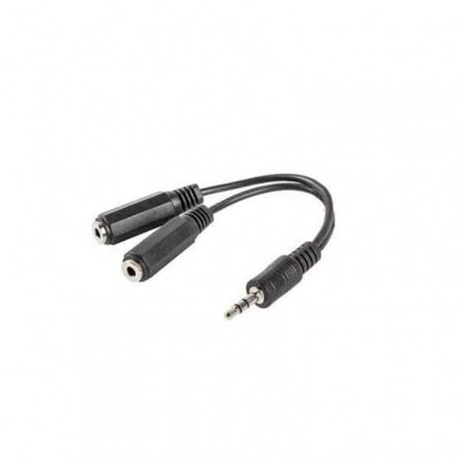 Lanberg Stereo Adapter (Male to 2x Female, Black)