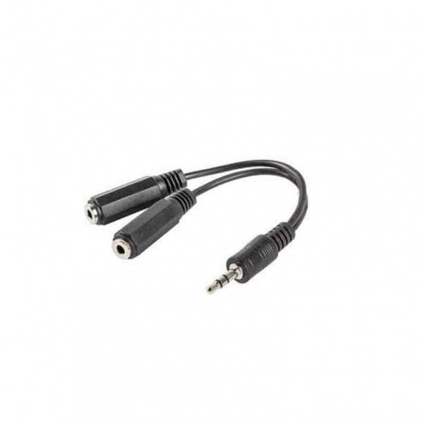 Lanberg Stereo Adapter (Male to 2x Female, Black)