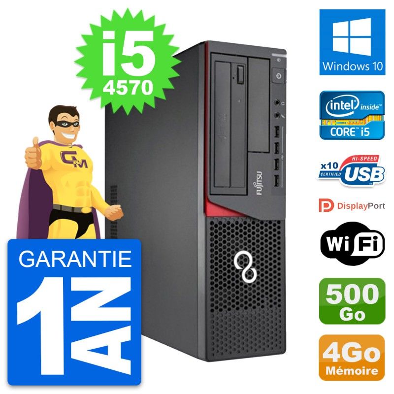 Fujitsu Esprimo E720 DT Desktop PC - Intel i5-4570, 4GB RAM, 500GB HDD, Windows 10, WiFi