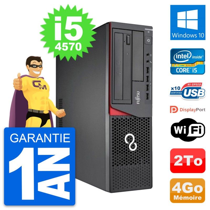 Fujitsu Esprimo E720 DT Desktop PC - Intel i5-4570, 4GB RAM, 2TB HDD, Windows 10, WiFi