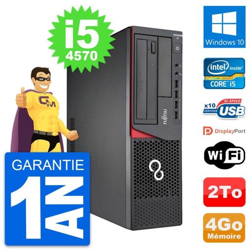 Fujitsu Esprimo E720 DT Desktop PC - Intel i5-4570, 4GB RAM, 2TB HDD, Windows 10, WiFi