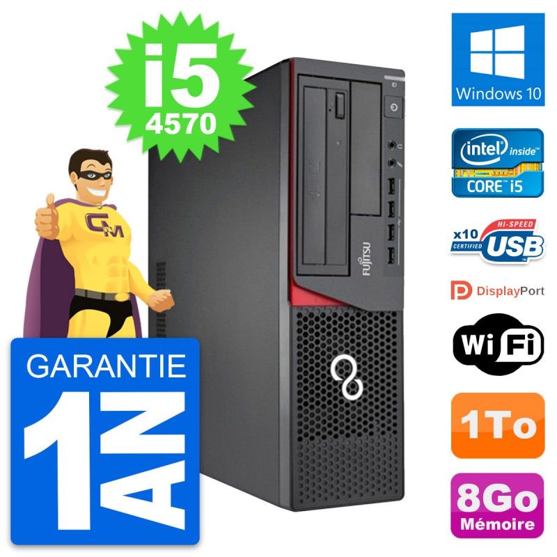 Fujitsu Esprimo E720 DT Desktop PC - Intel i5-4570, 8GB RAM, 1TB HDD, Windows 10, WiFi