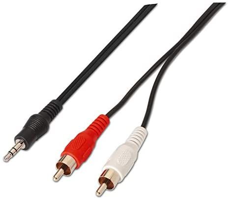 Cable de audio estéreo AISENS (3,5 mm a 2x RCA macho, 1,5 m) Negro