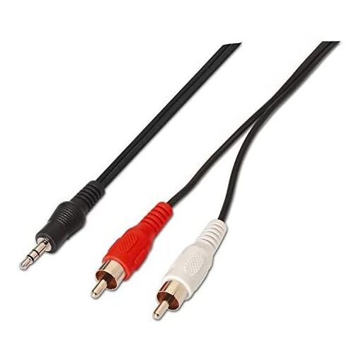 Câble audio stéréo AISENS (3,5 mm vers 2 x RCA mâle, 1,5 m) Noir