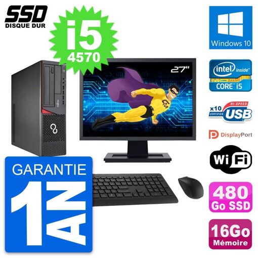 Fujitsu E720 E85+ DT 27-Inch Desktop Computer