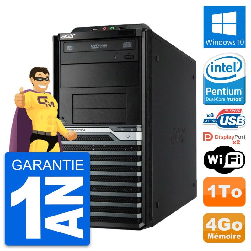 Acer Veriton M4630G Desktop Computer - Intel Pentium G3220, 4GB RAM, 1TB HDD, Windows 10, WiFi