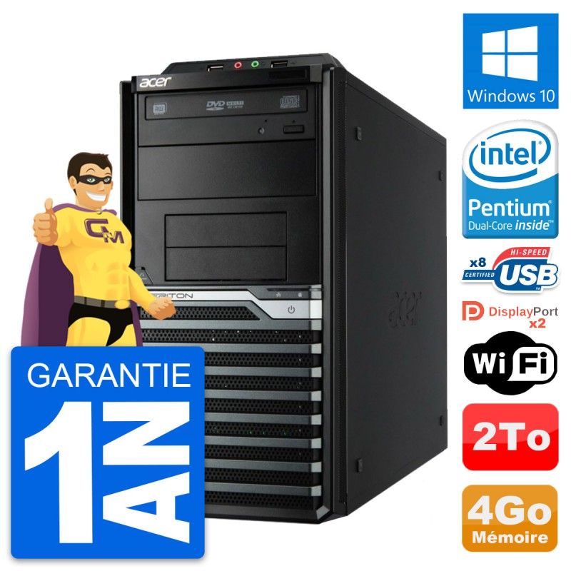Acer Veriton M4630G Desktop PC - Intel Pentium G3220, 4GB RAM, 2TB Hard Drive, Windows 10, WiFi