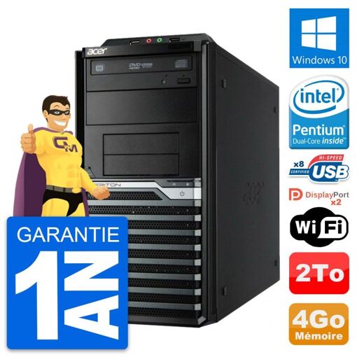 Acer Veriton M4630G Desktop PC - Intel Pentium G3220, 4GB RAM, 2TB Hard Drive, Windows 10, WiFi