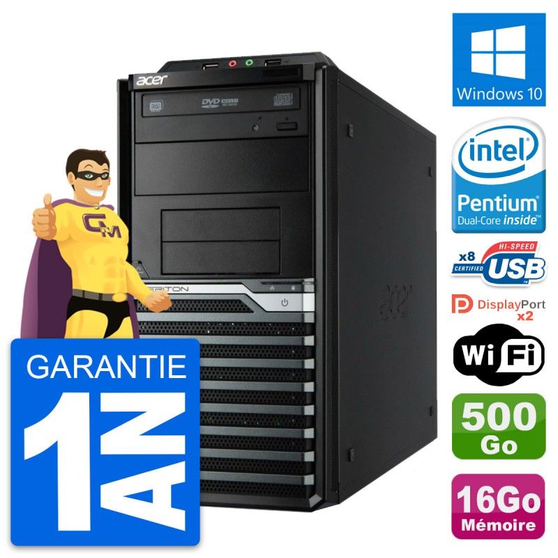 Acer Veriton M4630G Desktop PC - Intel G3220, 16GB RAM, 500GB HDD, Windows 10, WiFi