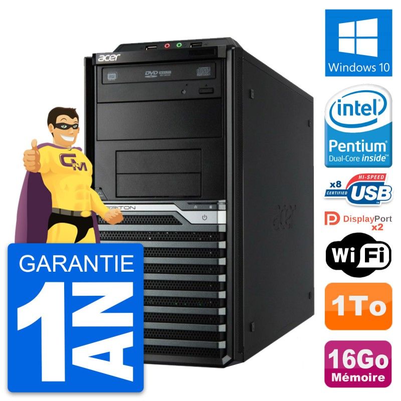 Acer Veriton M4630G Desktop PC - Intel G3220, 16GB RAM, 1TB HDD, Windows 10, WiFi