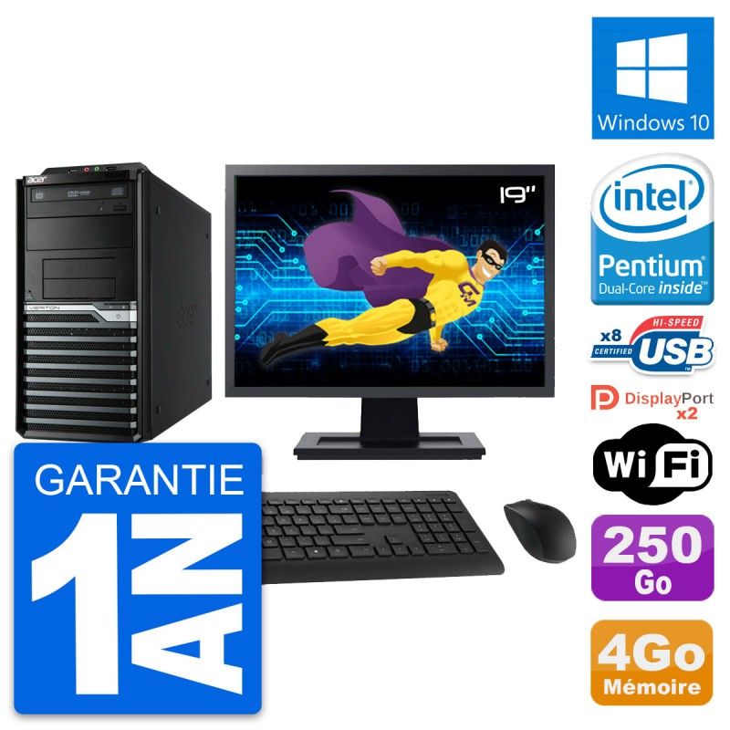 Acer Veriton M4630G 19-inch Desktop PC - Intel Pentium G3220, 4GB RAM, 250GB HDD, Windows 10