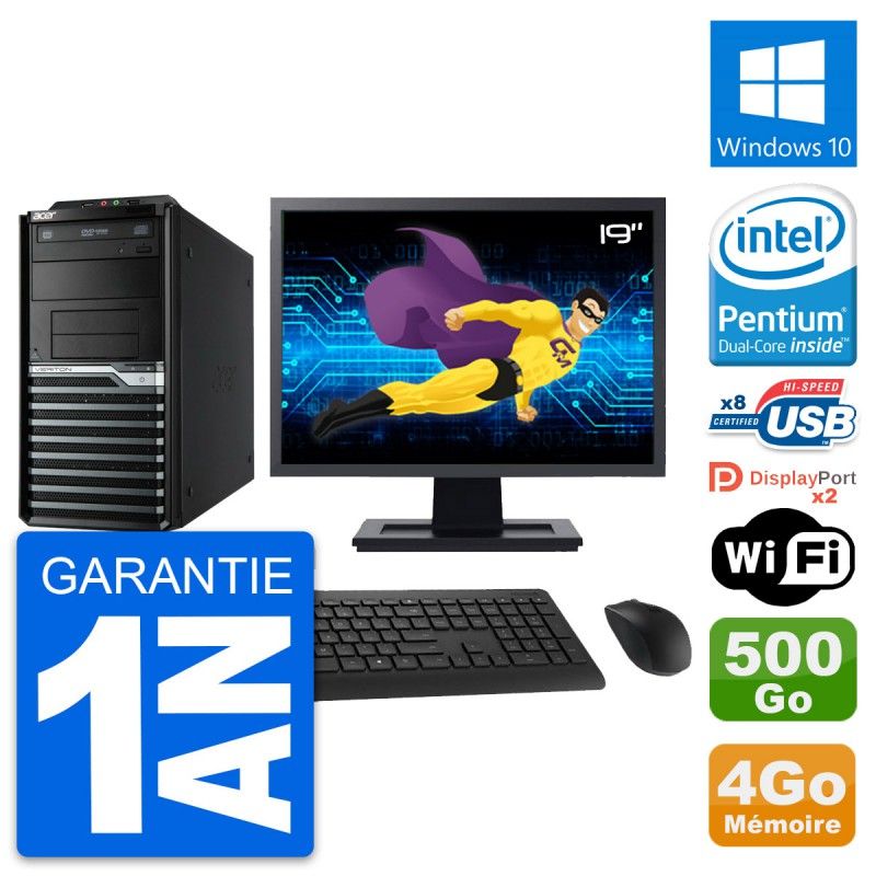 Acer Veriton M4630G 19-inch Desktop PC - Intel Pentium G3220, 4GB RAM, 500GB HDD, Windows 10, WiFi