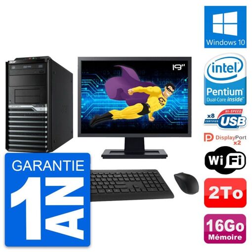 Acer Veriton M4630G 19-inch Desktop PC - Intel G3220, 16GB RAM, 2TB HDD, Windows 10